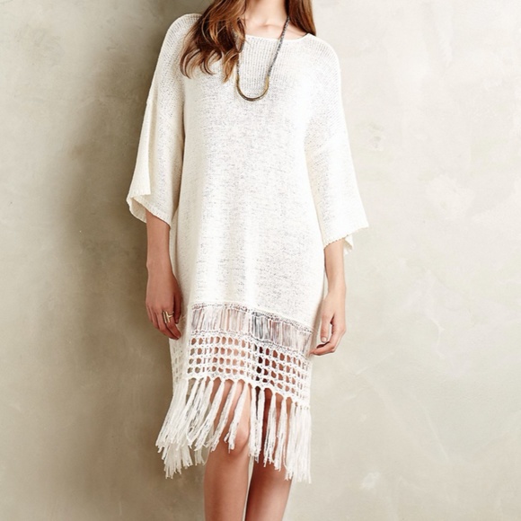 Anthropologie Dresses & Skirts - Anthropologie Moth Fringed Sweater